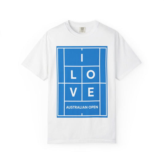 "I LOVE" Australian Open Tennis Court Graphic