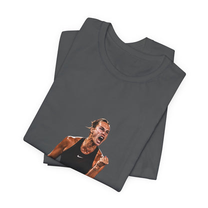 Tennis Player Aryna Sabalenka Victory Graphic Tee