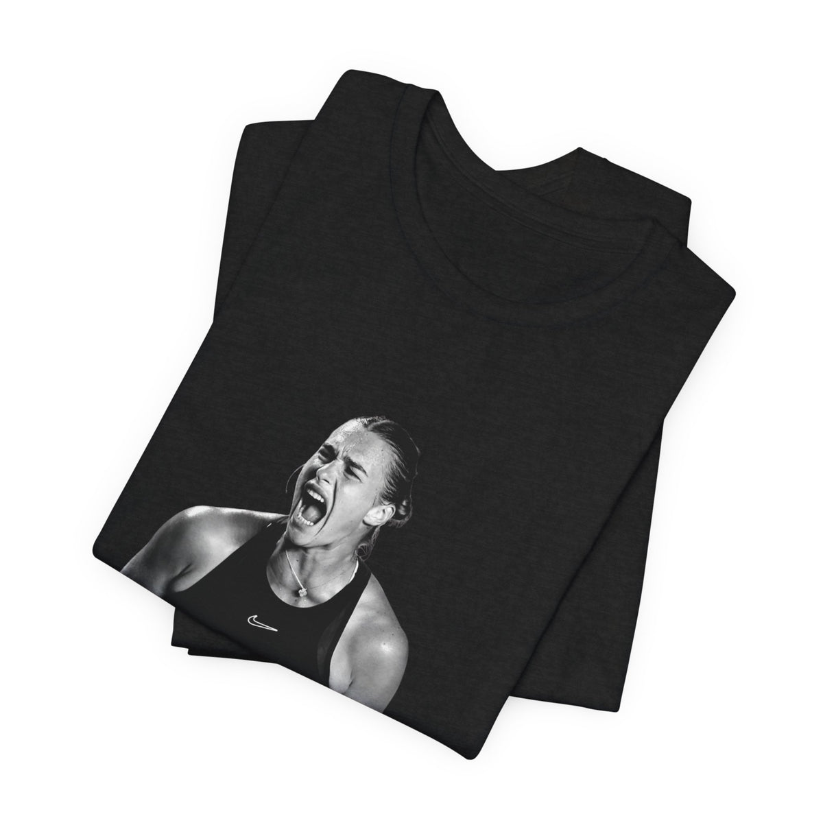 Tennis Player Sabalenka Graphic Tee — Energetic Champion Tennis T‑Shirt