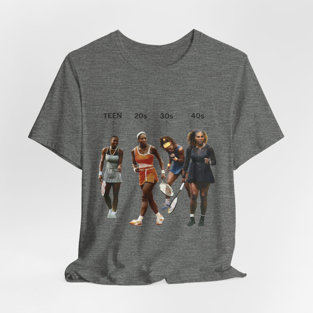 T-Shirt — Serena Williams Life Stages Graphic Tee (Teen · 20s · 30s · 40s)