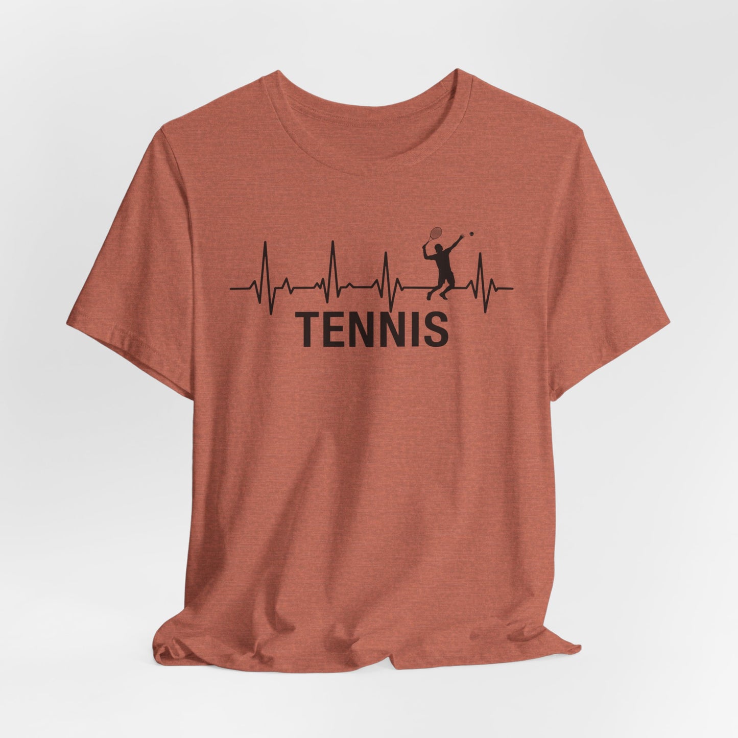 Tennis Heartbeat T‑Shirt — Tennis Player ECG Graphic Tee
