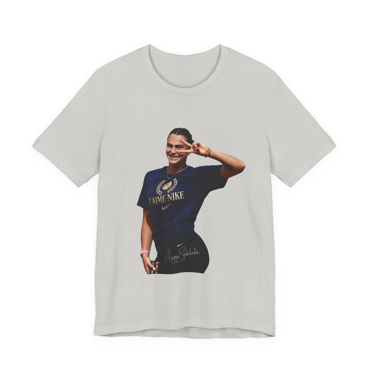 Aryna Sabalenka T-Shirt —Graphic Tee with Smiling Player Photo