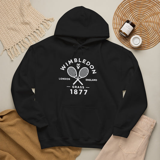 Wimbledon 1877 Tennis Hoodie — Classic Racquets Logo Pullover