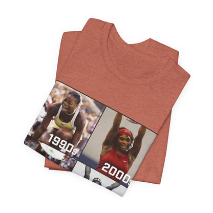 Decades of Champions Serena William’s 1990s–2020s Collage T-shirt
