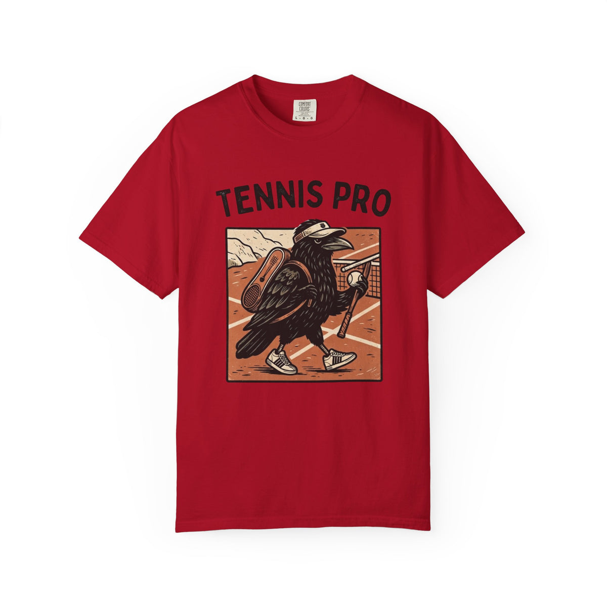 Tennis Pro T‑Shirt — Vintage Raven Tennis Graphic