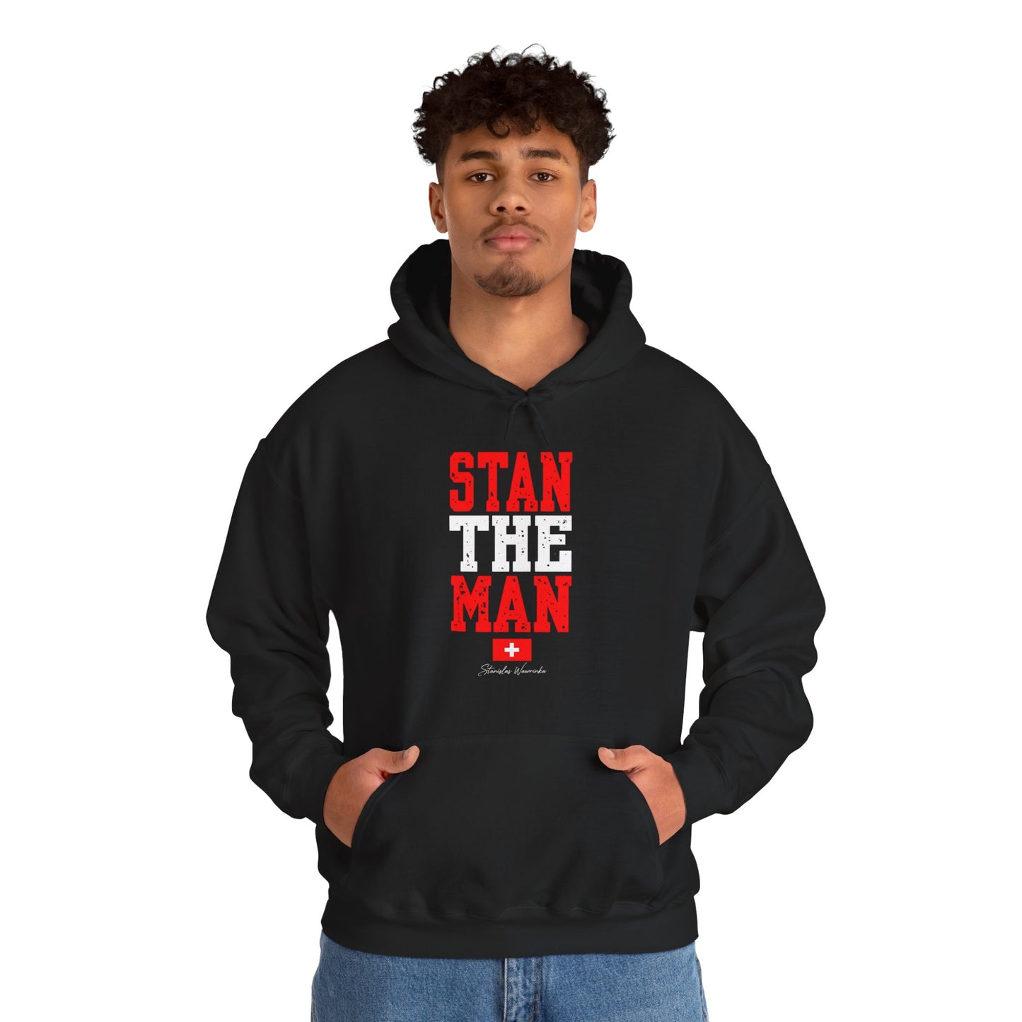 Stan The Man Tennis Hoodie — Retro Bold Fan Pullover