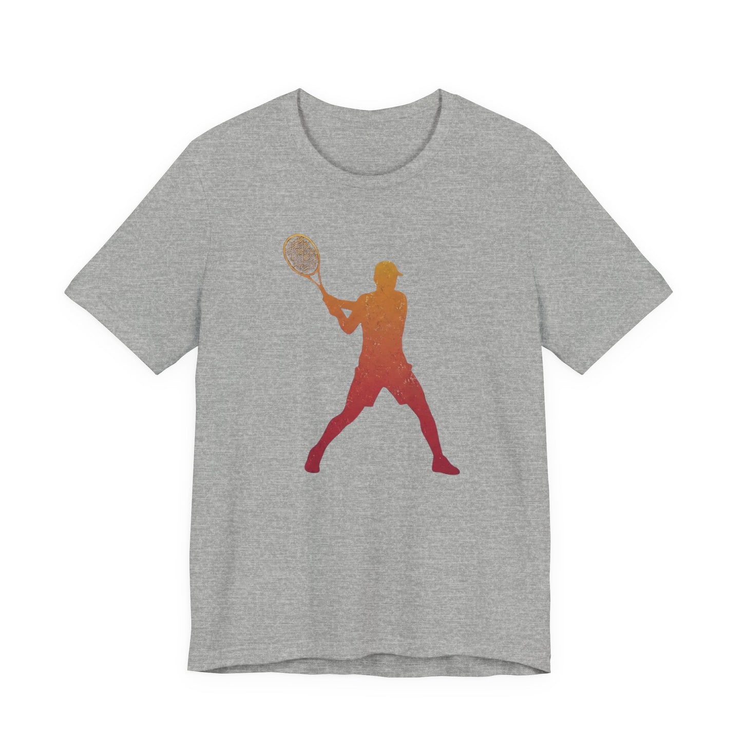 Tennis Player Silhouette Tee — Gradient Racket Sports T‑Shirt
