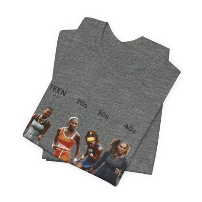 T-Shirt — Serena Williams Life Stages Graphic Tee (Teen · 20s · 30s · 40s)