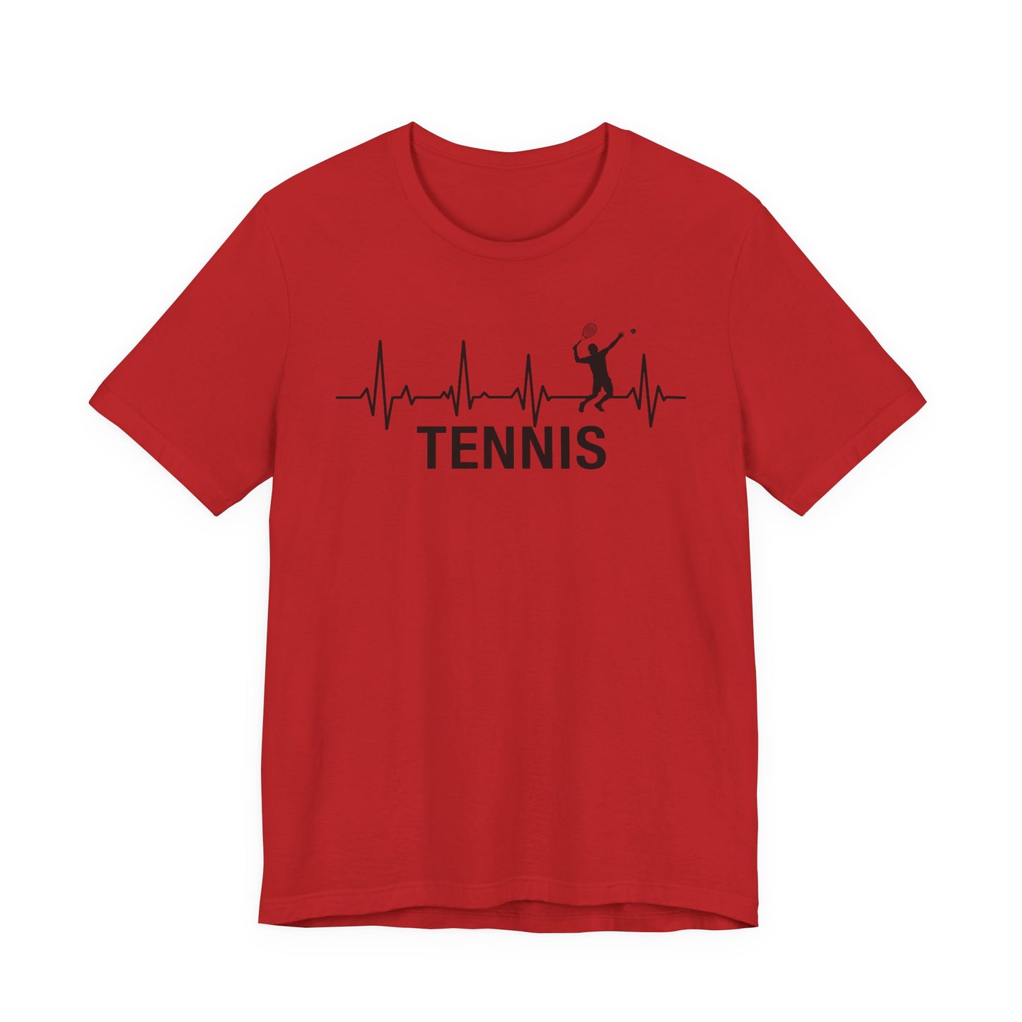 Tennis Heartbeat T‑Shirt — Tennis Player ECG Graphic Tee