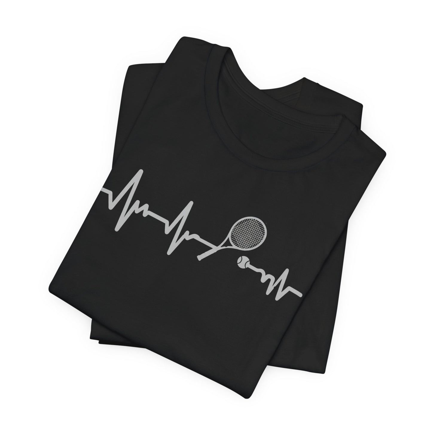 Tennis Heartbeat Tee — Racket Pulse Graphic T-Shirt