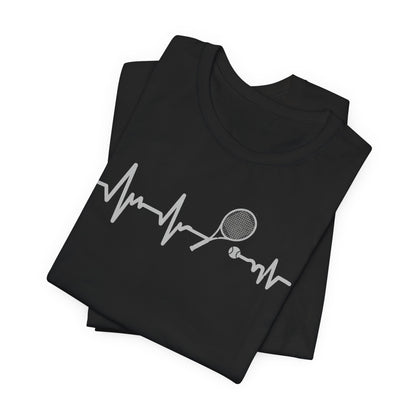 Tennis Heartbeat Tee — Racket Pulse Graphic T-Shirt