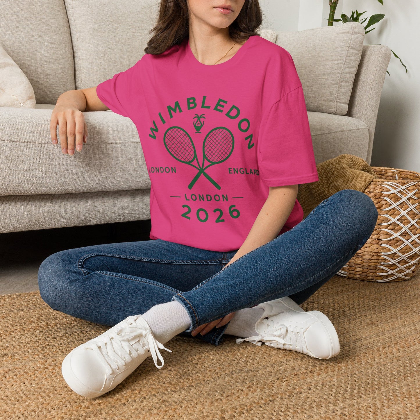 Wimbledon 2026 Tennis T‑Shirt — Vintage Rackets London Logo