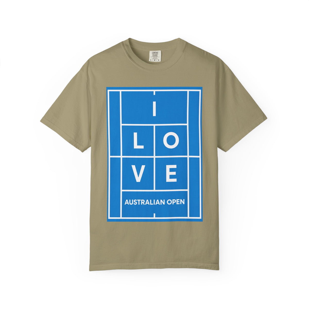 "I LOVE" Australian Open Tennis Court Graphic