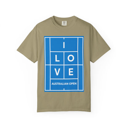 "I LOVE" Australian Open Tennis Court Graphic