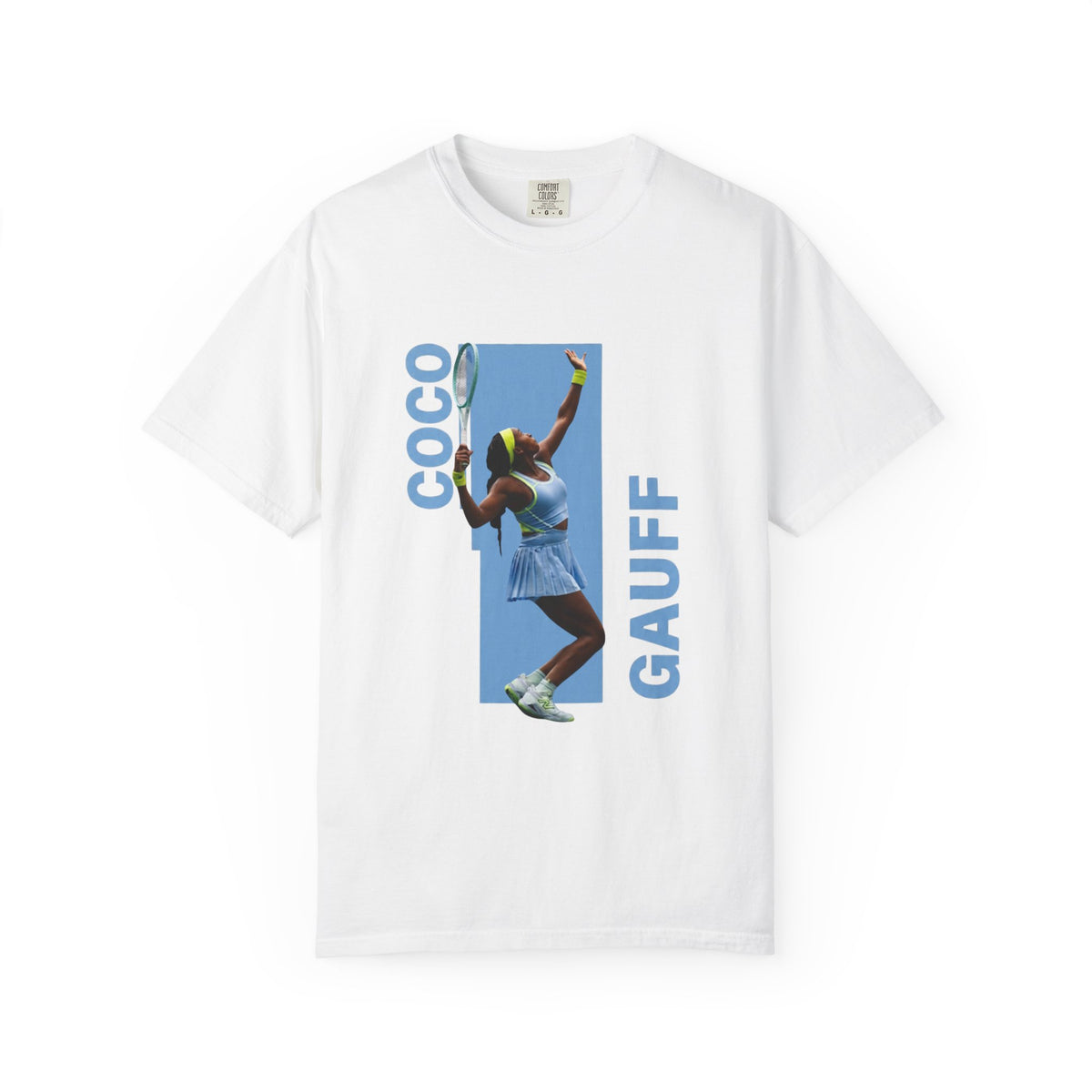 Coco Gauff T-Shirt — Retro Tennis Serve Graphic