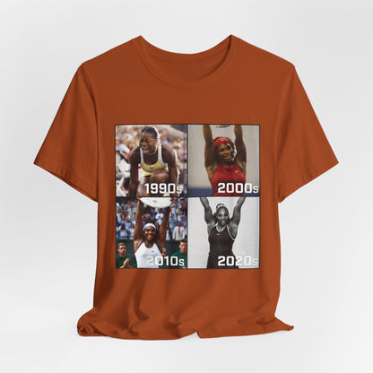 Decades of Champions Serena William’s 1990s–2020s Collage T-shirt