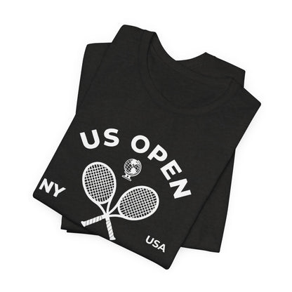 US Open Queens 2026 Tennis Tee — NY USA Vintage Racket T-Shirt