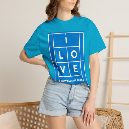 Australian Open 'I Love' Tennis Court Graphic T-Shirt