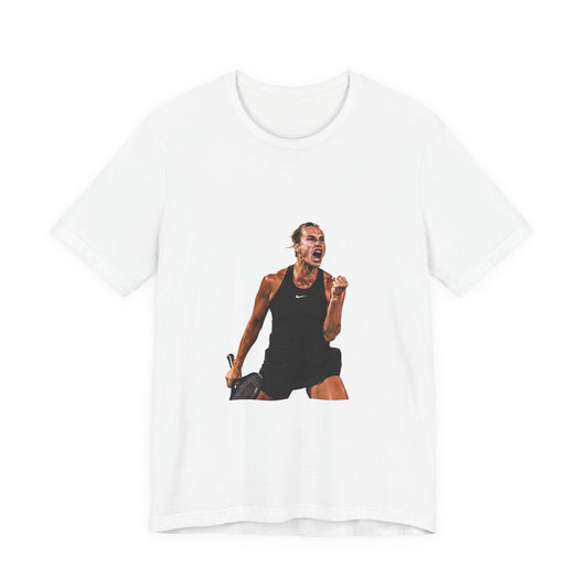 Tennis Player Aryna Sabalenka Victory Graphic Tee