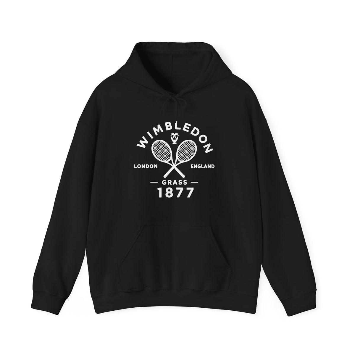 Wimbledon 1877 Tennis Hoodie — Classic Racquets Logo Pullover