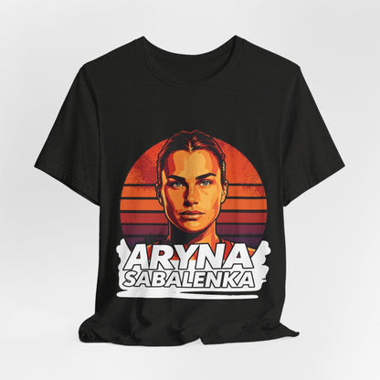 Aryna Sabalenka Graphic Tee — Vintage Sunset Tennis Player T-Shirt