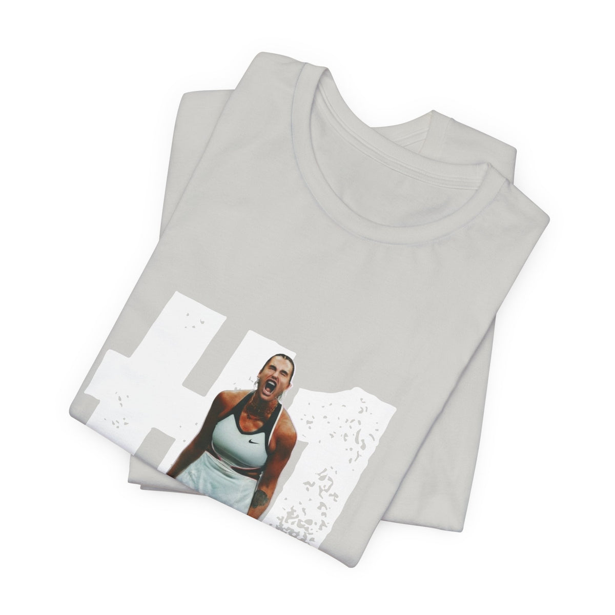 Tennis Player Graphic Tee — Fierce Court Celebration Shirt