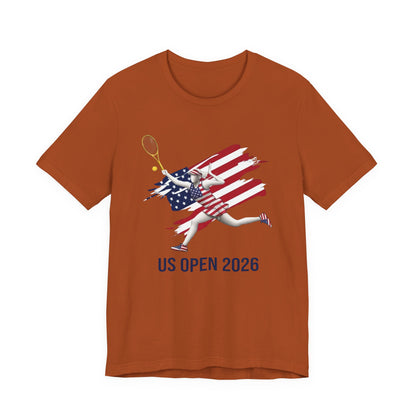 US Open 2026 Tennis Tee — American Flag Tennis Player Graphic T-Shirt