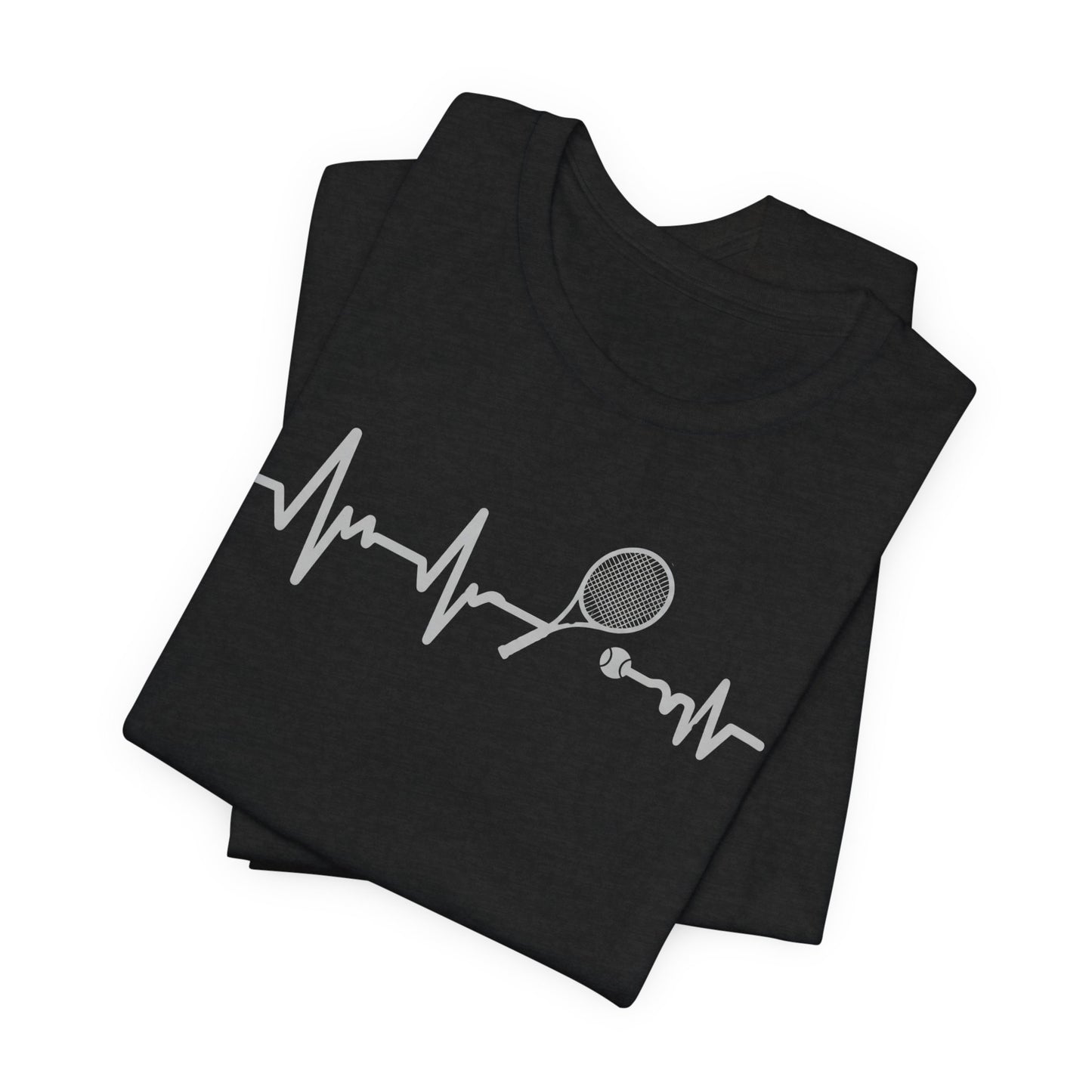 Tennis Heartbeat Tee — Racket Pulse Graphic T-Shirt