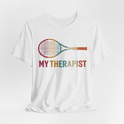 Tennis 'My Therapist' Graphic Tee — Funny Tennis Player Gift