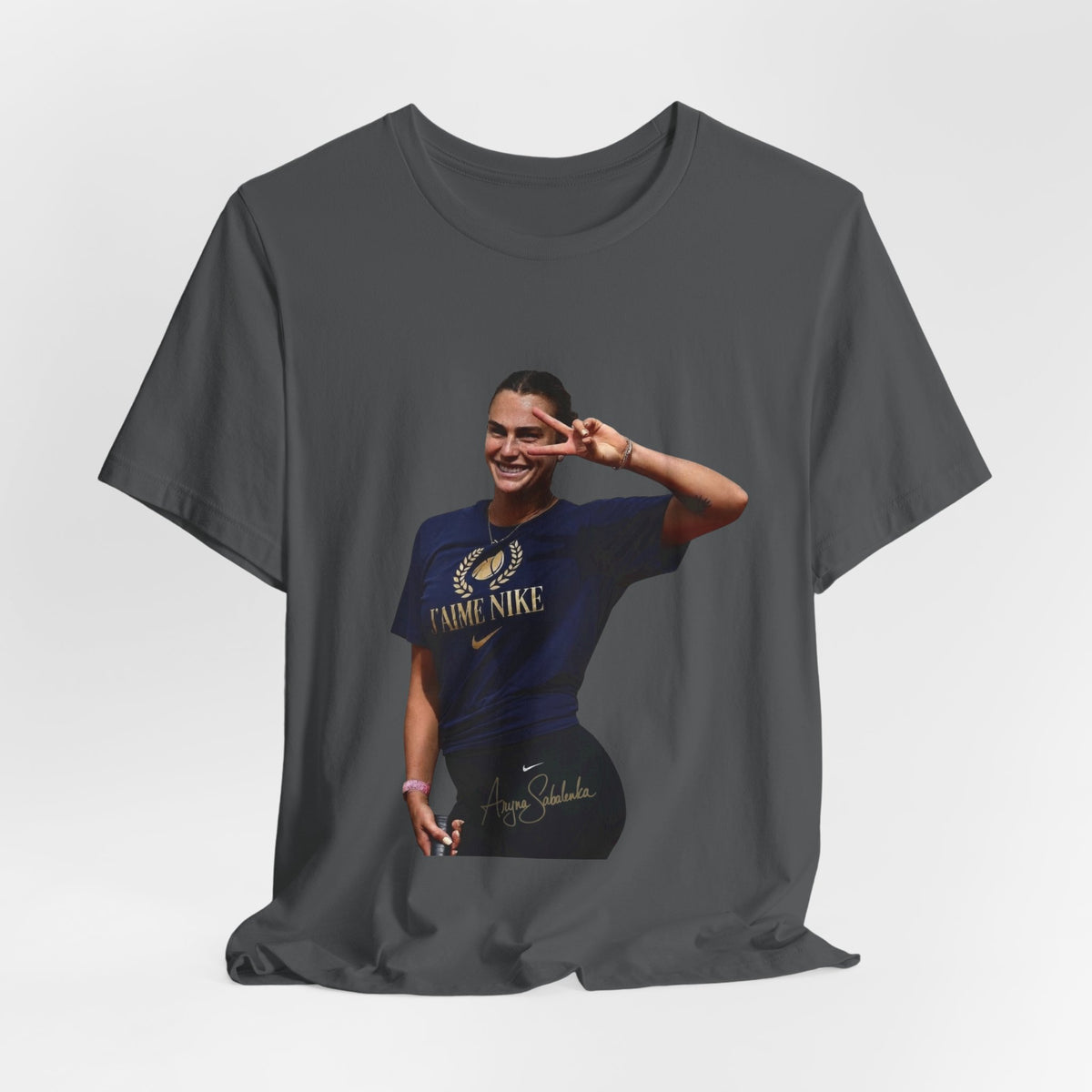 Aryna Sabalenka T-Shirt —Graphic Tee with Smiling Player Photo