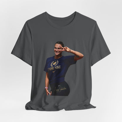 Aryna Sabalenka T-Shirt —Graphic Tee with Smiling Player Photo