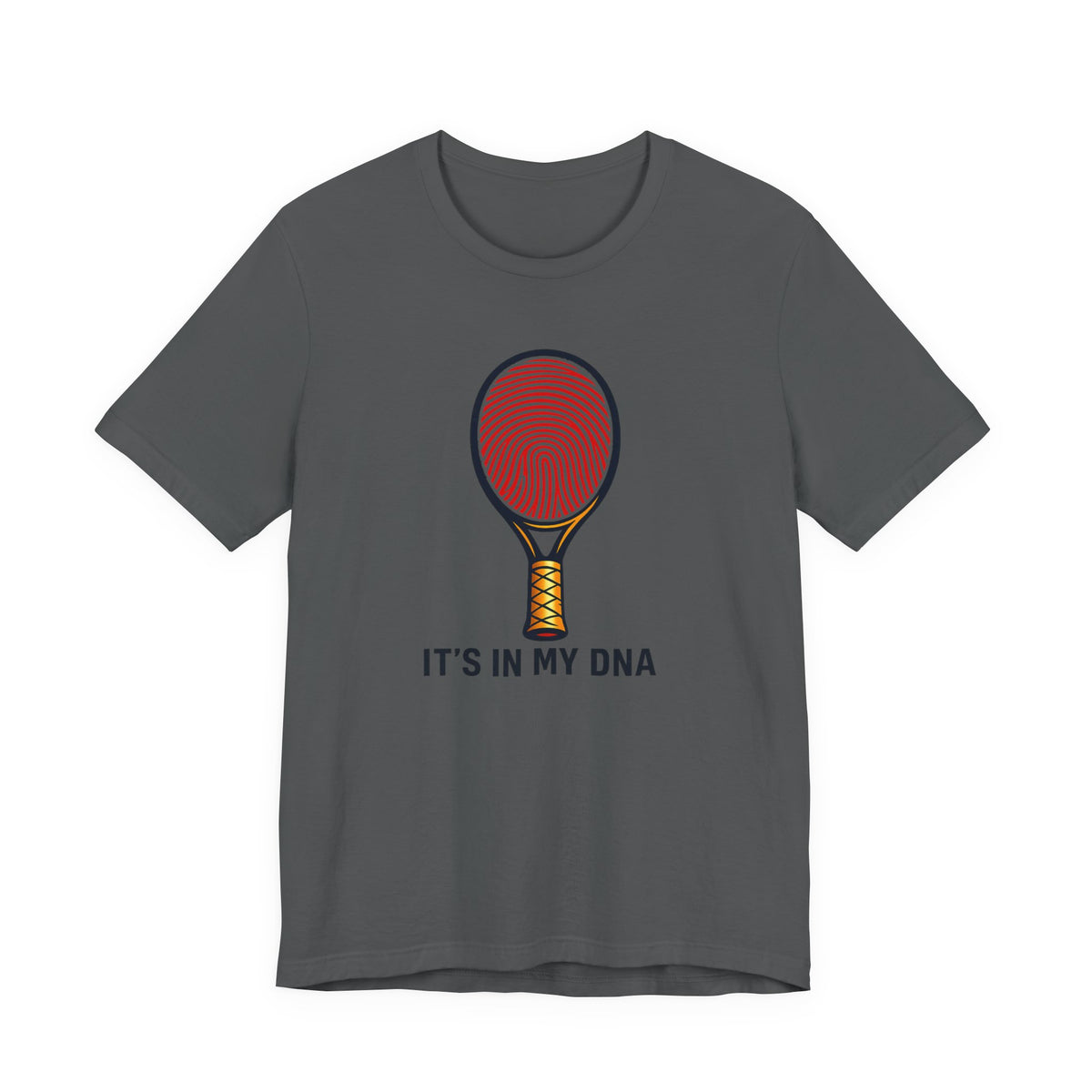 Tennis DNA T‑Shirt — "It's In My DNA" Racket Fingerprint Tee