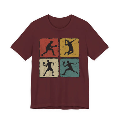 Tennis Silhouette Tee — Retro Vintage Graphic Shirt