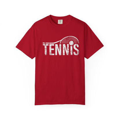 Tennis Vintage Graphic T-Shirt — Distressed Racket & Ball Tee
