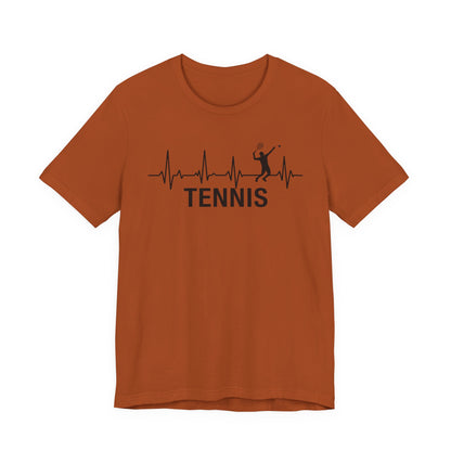 Tennis Heartbeat T‑Shirt — Tennis Player ECG Graphic Tee