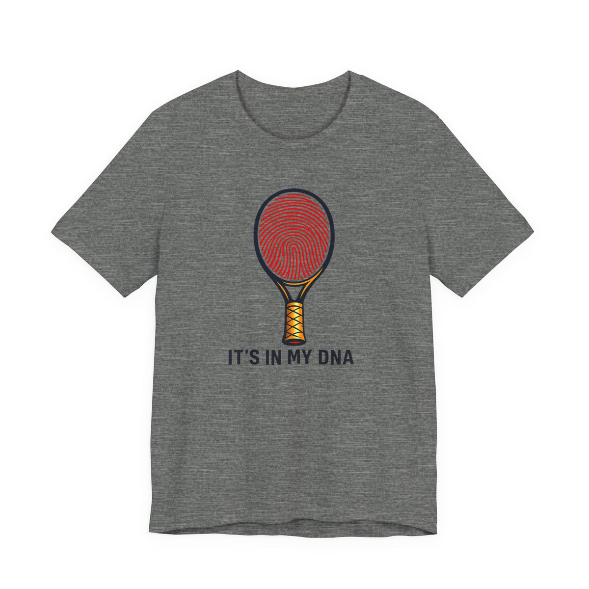 Tennis DNA T‑Shirt — "It's In My DNA" Racket Fingerprint Tee