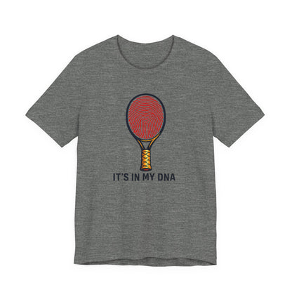 Tennis DNA T‑Shirt — "It's In My DNA" Racket Fingerprint Tee