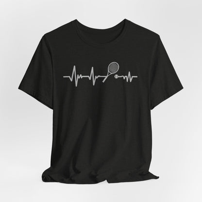Tennis Heartbeat Tee — Racket Pulse Graphic T-Shirt