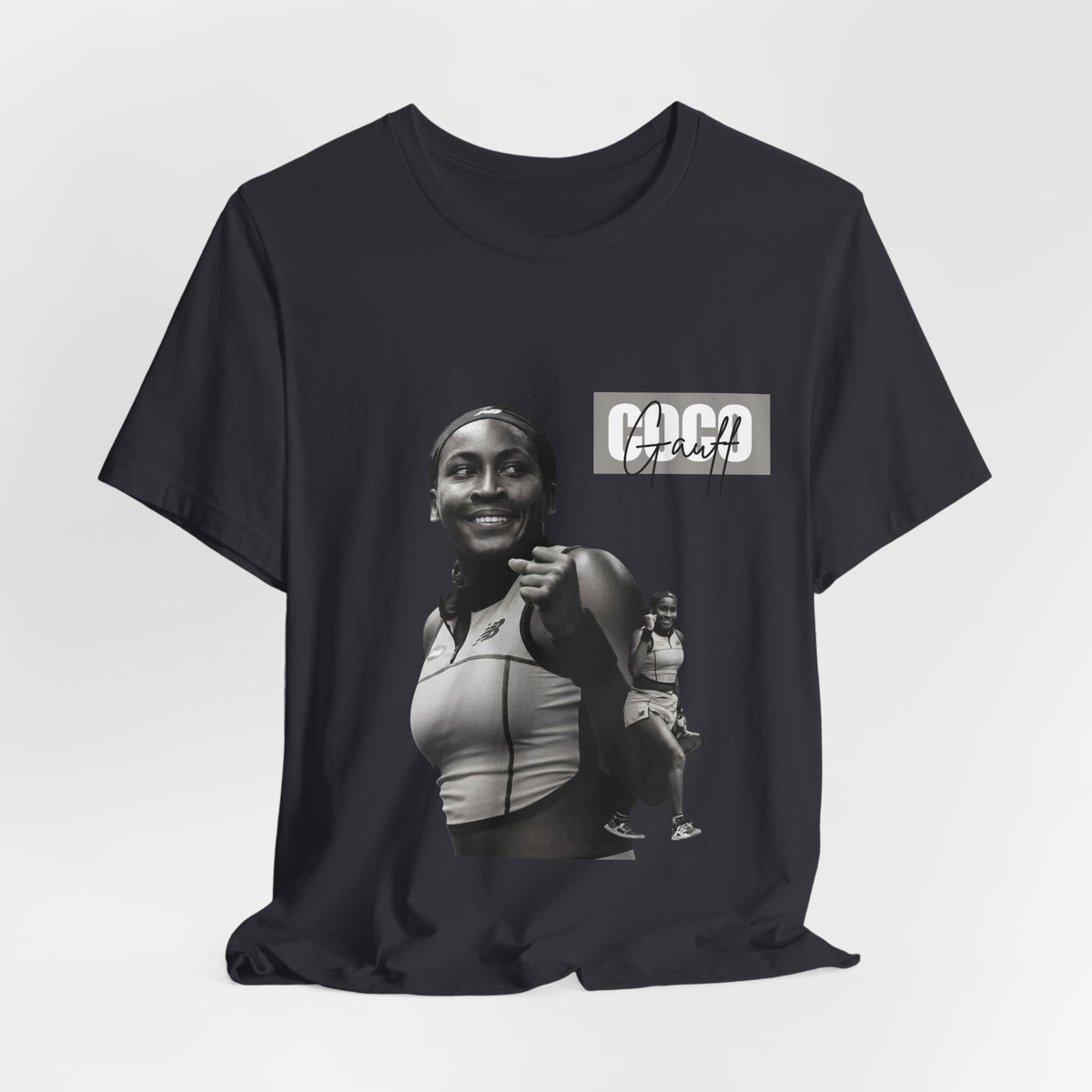 GOGP Graphic Tee — Black & White Motivational Photo T-Shirt