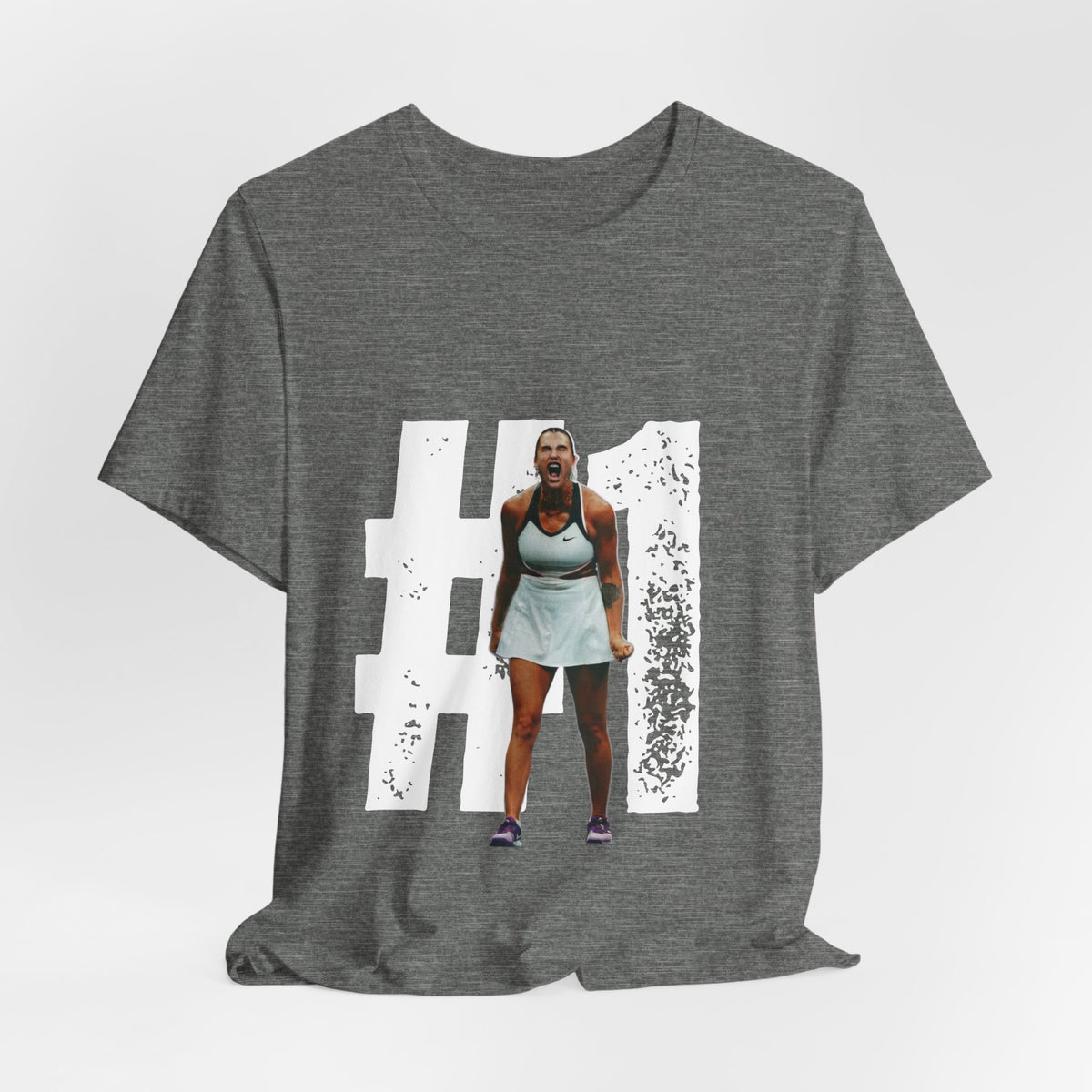 Tennis Player Graphic Tee — Fierce Court Celebration Shirt