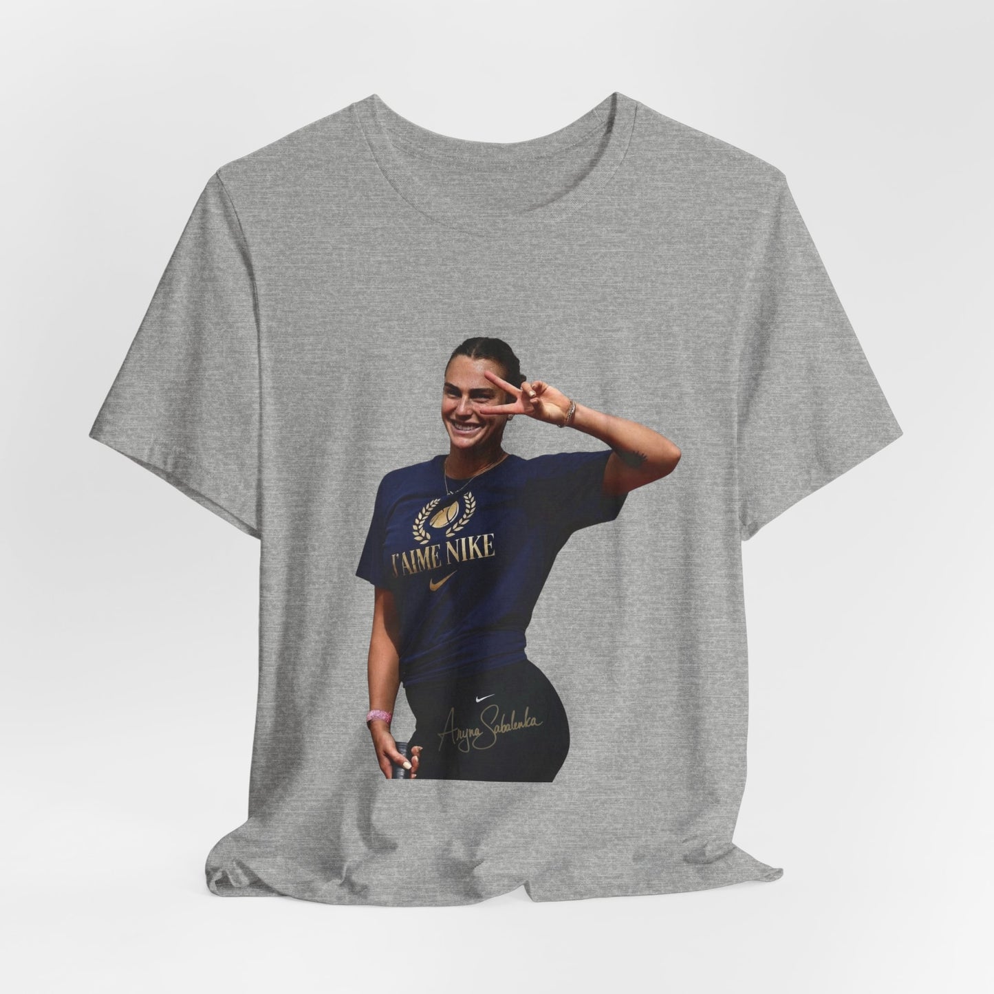 Aryna Sabalenka T-Shirt —Graphic Tee with Smiling Player Photo