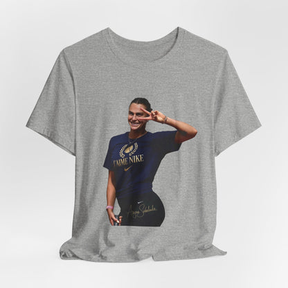 Aryna Sabalenka T-Shirt —Graphic Tee with Smiling Player Photo