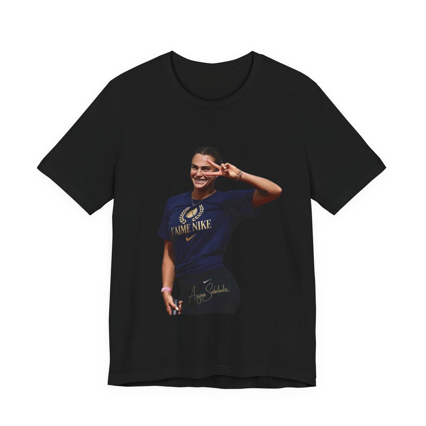 Aryna Sabalenka T-Shirt —Graphic Tee with Smiling Player Photo
