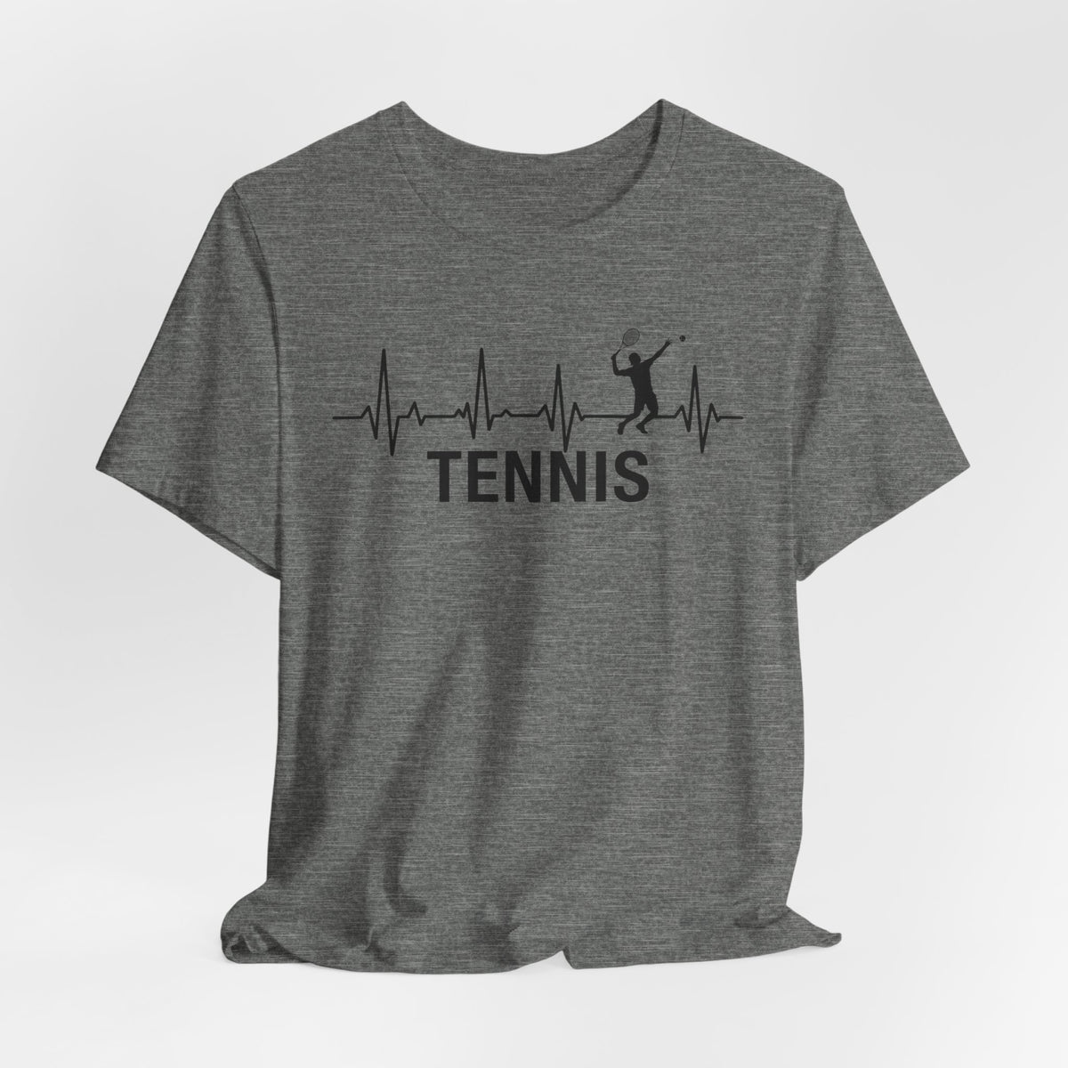 Tennis Heartbeat T‑Shirt — Tennis Player ECG Graphic Tee