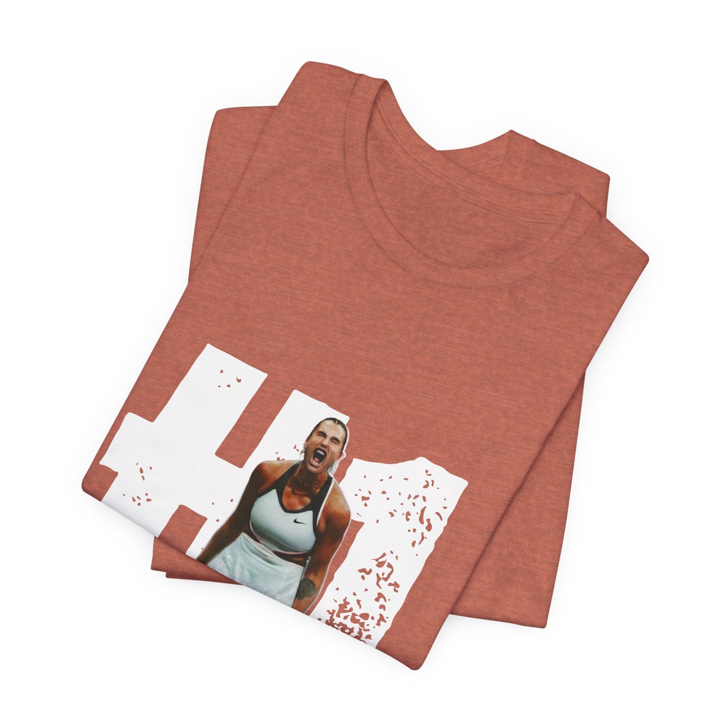 Tennis Player Graphic Tee — Fierce Court Celebration Shirt