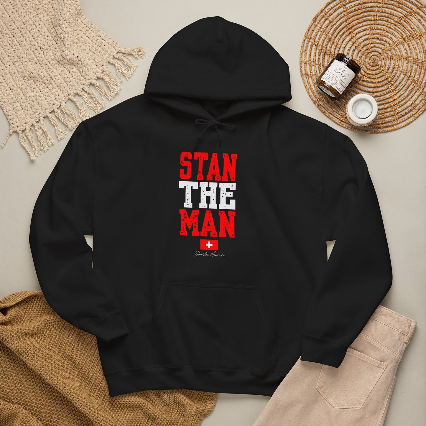 Stan The Man Tennis Hoodie — Retro Bold Fan Pullover