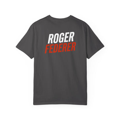 Federer Cartoon Tennis T-Shirt — Retro Athlete Graphic Tee