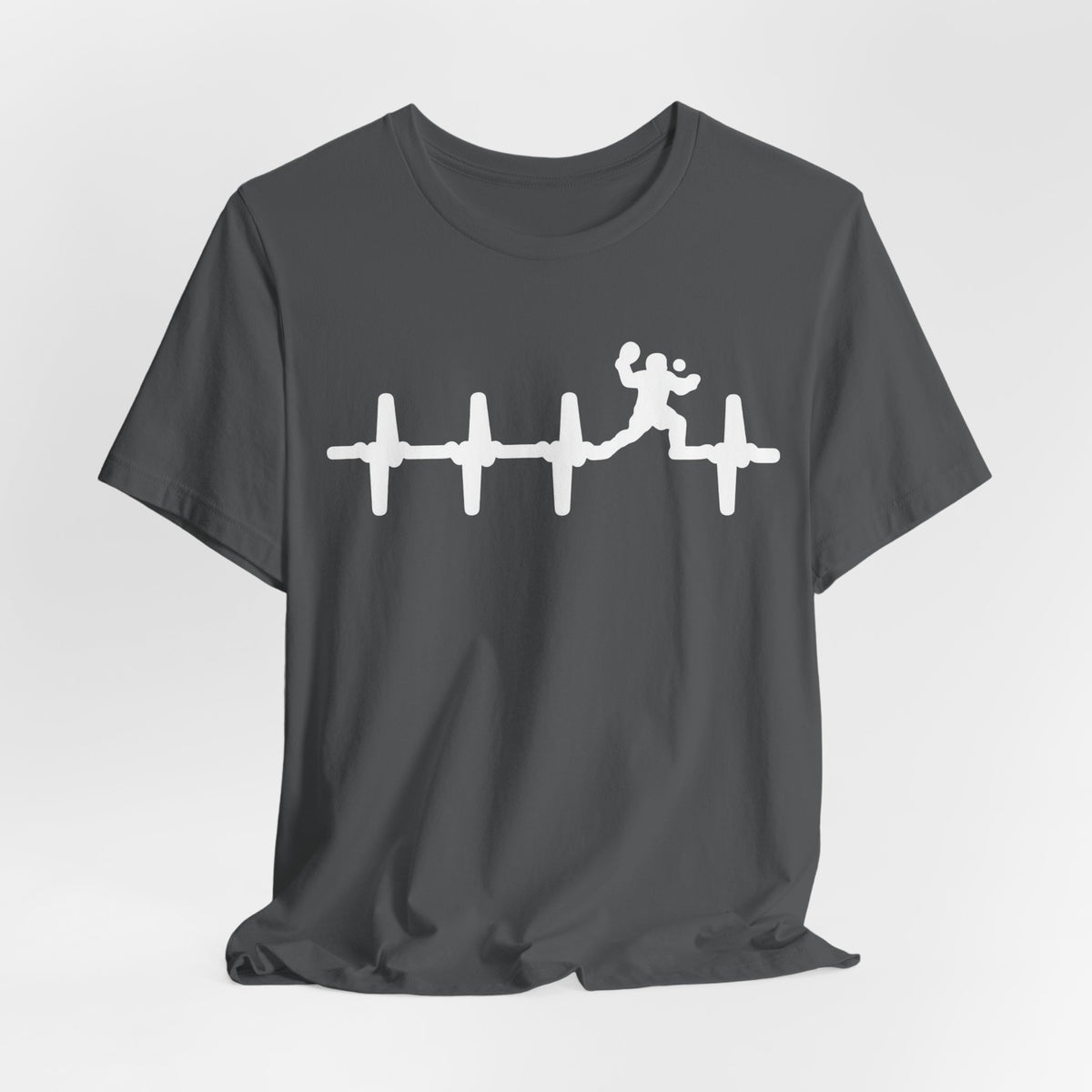 Runner Heartbeat T‑Shirt — Heartbeat EKG with Tennis Runner Graphic Tee