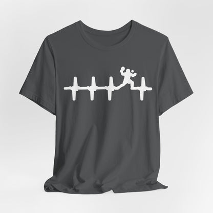 Runner Heartbeat T‑Shirt — Heartbeat EKG with Tennis Runner Graphic Tee