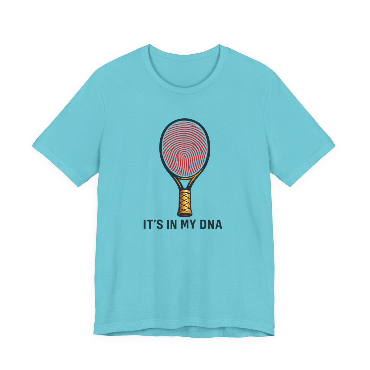 Tennis DNA T‑Shirt — "It's In My DNA" Racket Fingerprint Tee